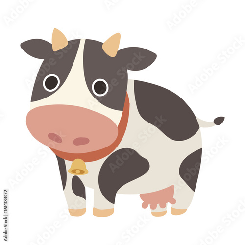 かわいい牛のワンポイントイラスト