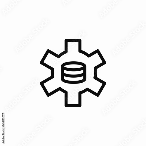 database settings icon sign vector