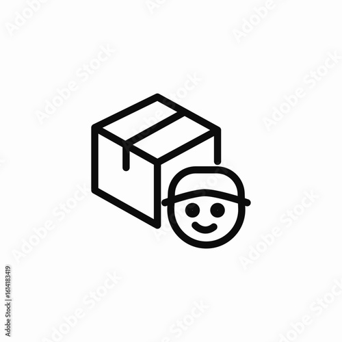 mail carrier delivery icon sign vector