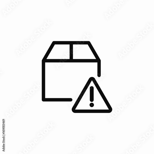 mail package warning icon sign vector