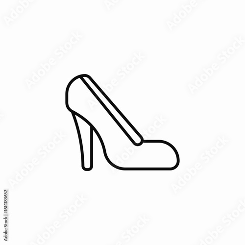 pump shoes icon sign vector