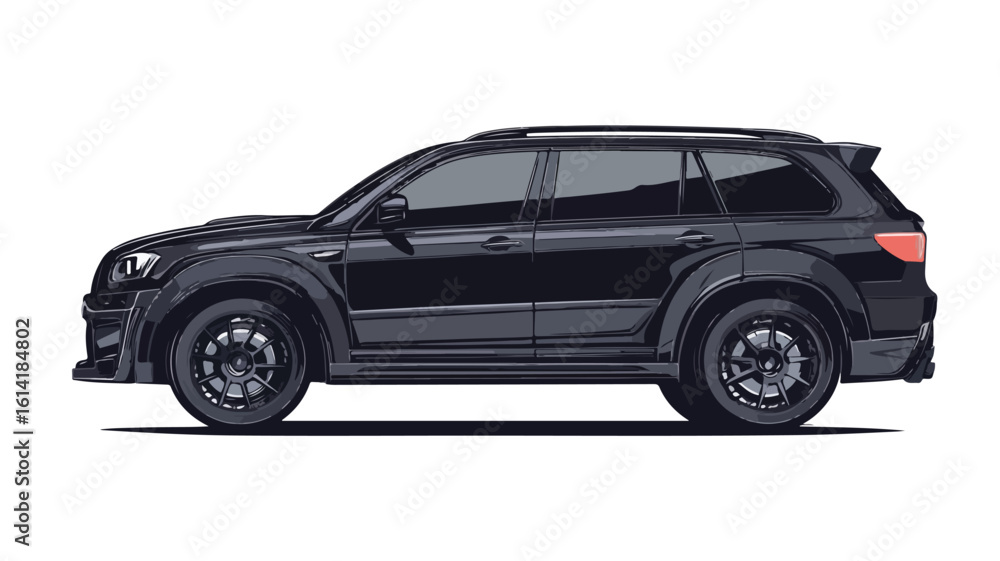 Fototapeta premium SUV Transportation Wide Angle Centered