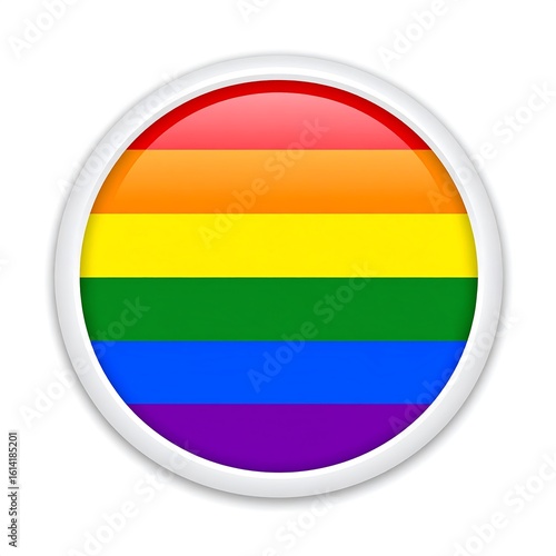 Circular rainbow flag