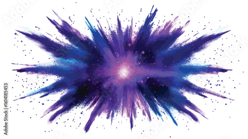 Vibrant Purple Powder Explosion Centered
