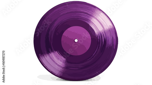 Blank Label Vinyl Record Purple Background