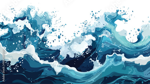 Ocean water splash backgrounds for design