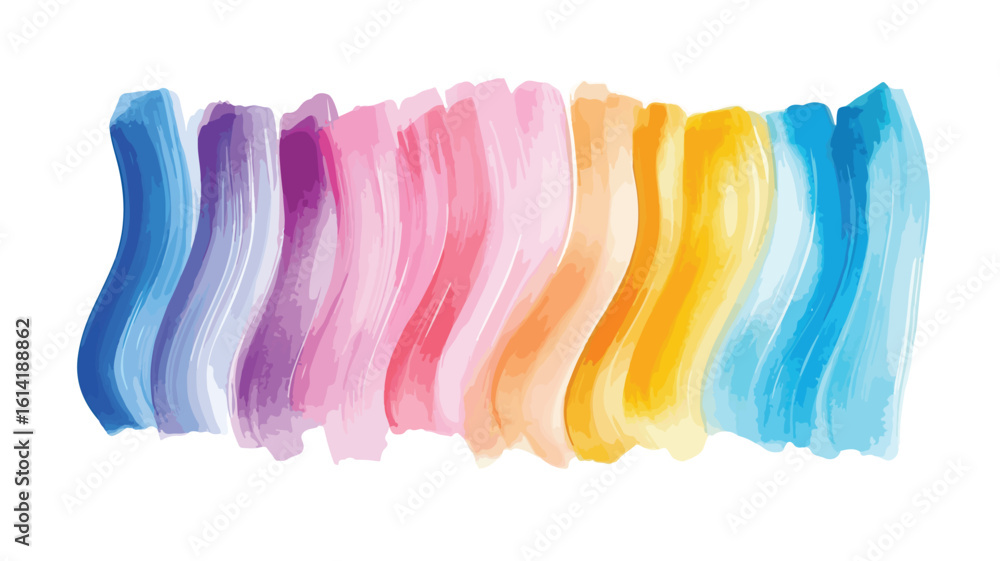 Fototapeta premium Vibrant Watercolor Horizontal Brushstroke Background