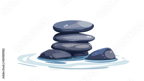 Balanced Stone Arrangement Landscape Zen Concept