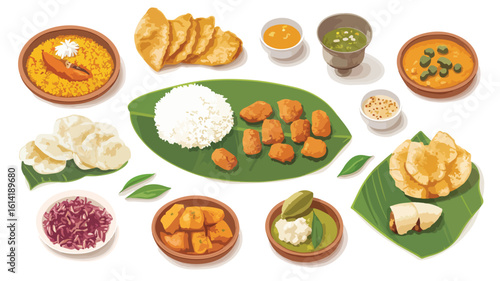 Traditional Indian Food Element Set