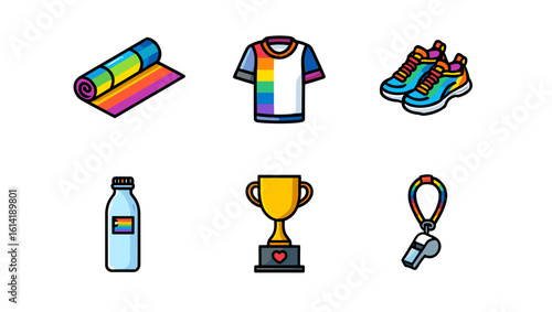 Pride Sports Gear and Trophy Icons