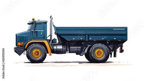 Wide Angle Truck Vehicle White Background