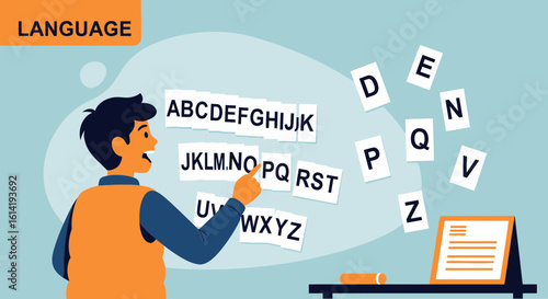 Interactive Alphabet Learning Session With Animated Letters For Linguistic Growth