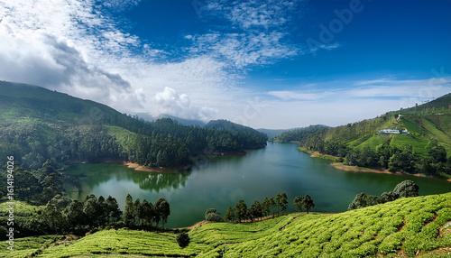 lush green hills surround a serene lake in kodaikanal creating a peaceful landscape