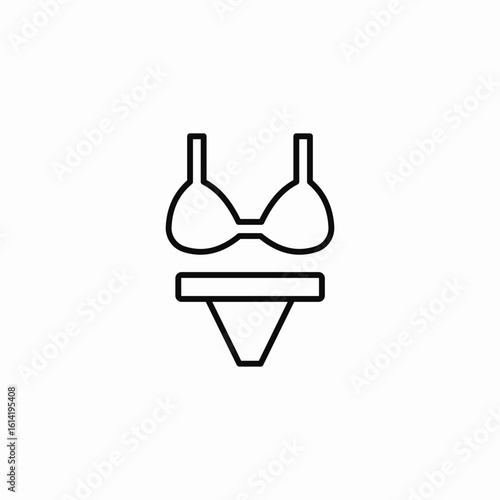 female swimwear icon sign vector