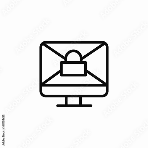 locked inaccessible desktop icon sign vector