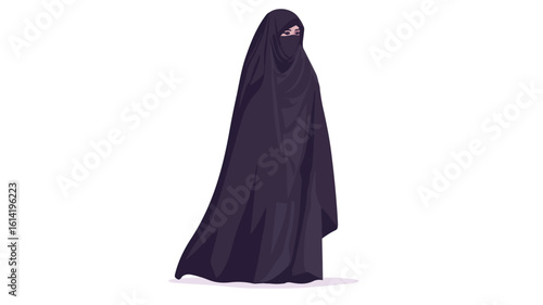 Islamic Woman in Niqab Protests Taliban