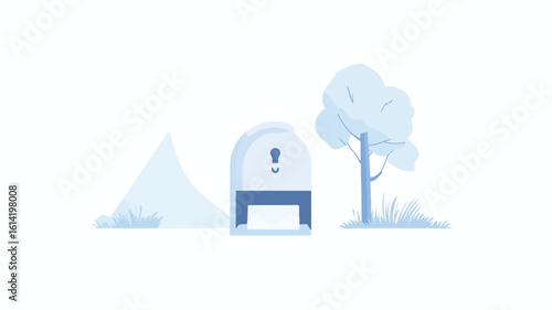 Wide Angle White Envelope Mailbox