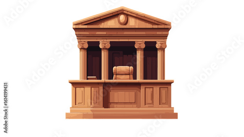 Legal Gavel Courtroom Authority Symbol