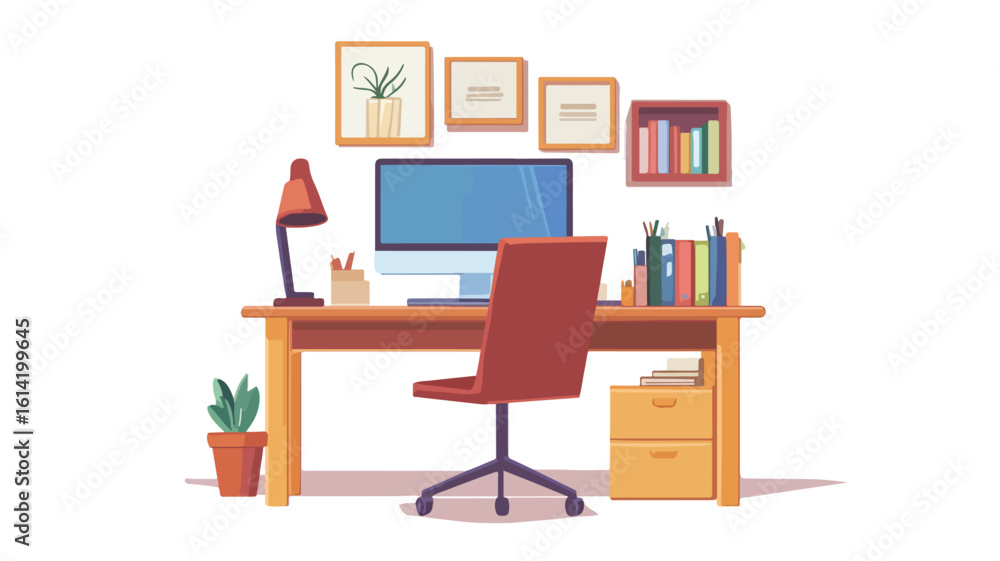 Fototapeta premium Elegant Work from Home Stationery Collection