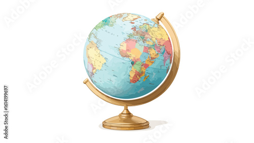 Global Map Icon Illustration
