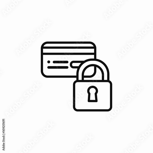 card lock icon sign vector