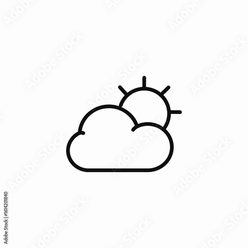 cloudy day icon sign vector