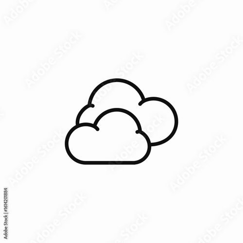 cloudy sky icon sign vector