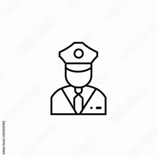police authority icon sign vector