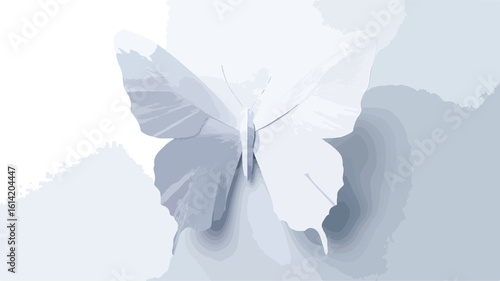 Elegant Paper Butterfly Photography Wide-Angle