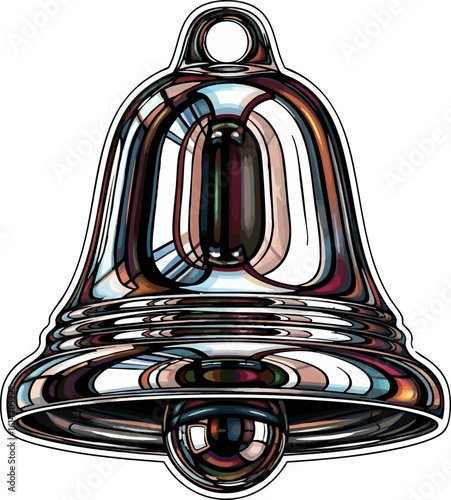 Jingle Bell Close-Up with Reflections Ornament