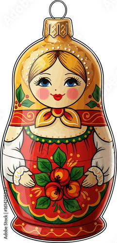 Matryoshka Doll Christmas Ornament