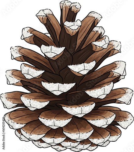 Rustic Pinecone with Snow Glitter Ornament