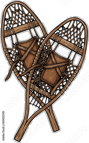 Rustic Snowshoes Christmas Ornament