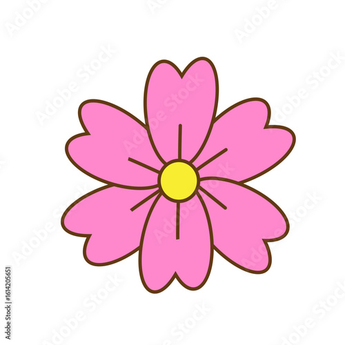pink lotus flower vector illustration 