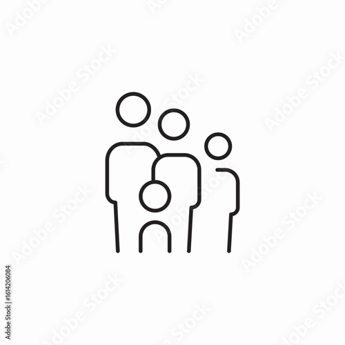 couple children teenager household icon sign vector