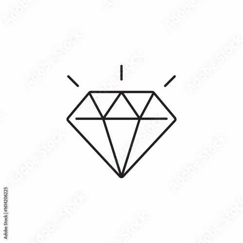high quality diamond icon sign vector