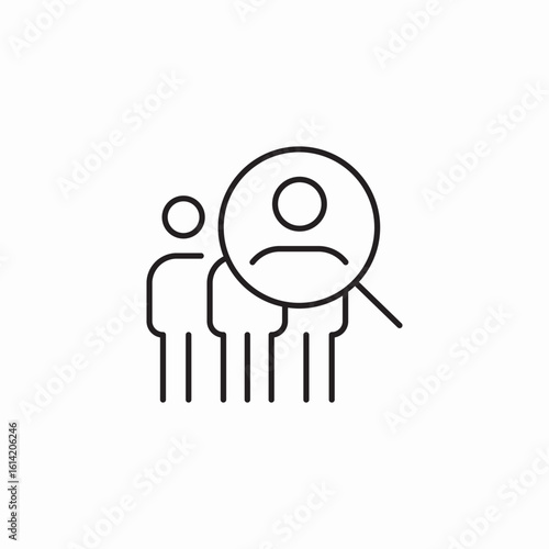 individual analysis icon sign vector