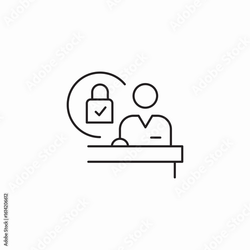 security guard icon sign vector