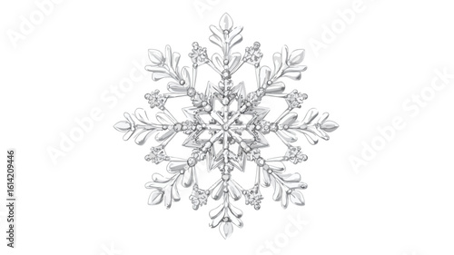 Elegant Snowflake White Jewelry Close-Up