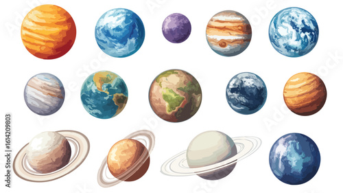 Exploring Solar System Planets Wide Angle