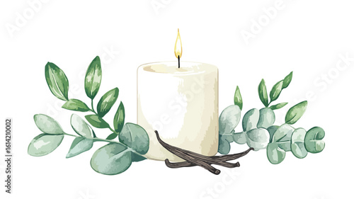 Tranquil Spa Candle Still Life