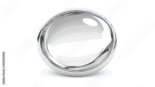 Silver Speech Bubble Chrome Jewelry Shiny