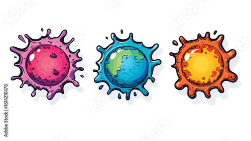 Cartoon Speech Bubble Sticker Set