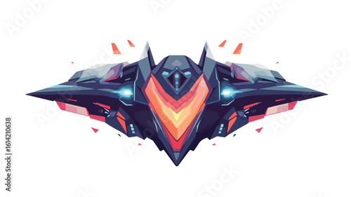 Futuristic Spike Design Illustration Wide Angle