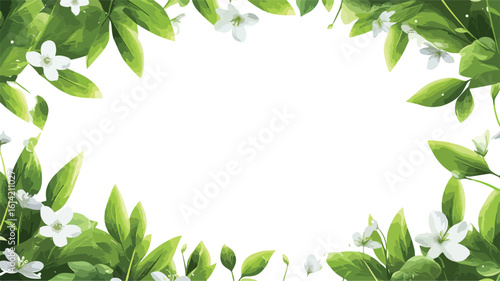 Spring Floral Frame Wide Angle Composition