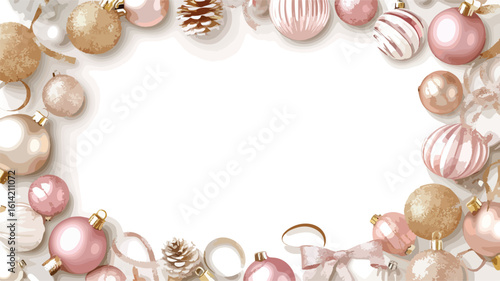 Elegant Square Christmas Frame Decoration