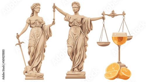 Lady Justice sculpture symbolizing law scale