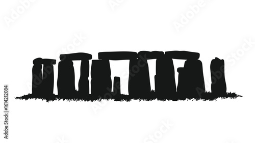 Majestic Stonehenge Silhouette in Wide Angle