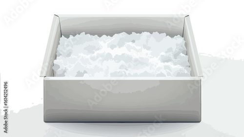 Styrofoam Box Icon Isolated Angle View