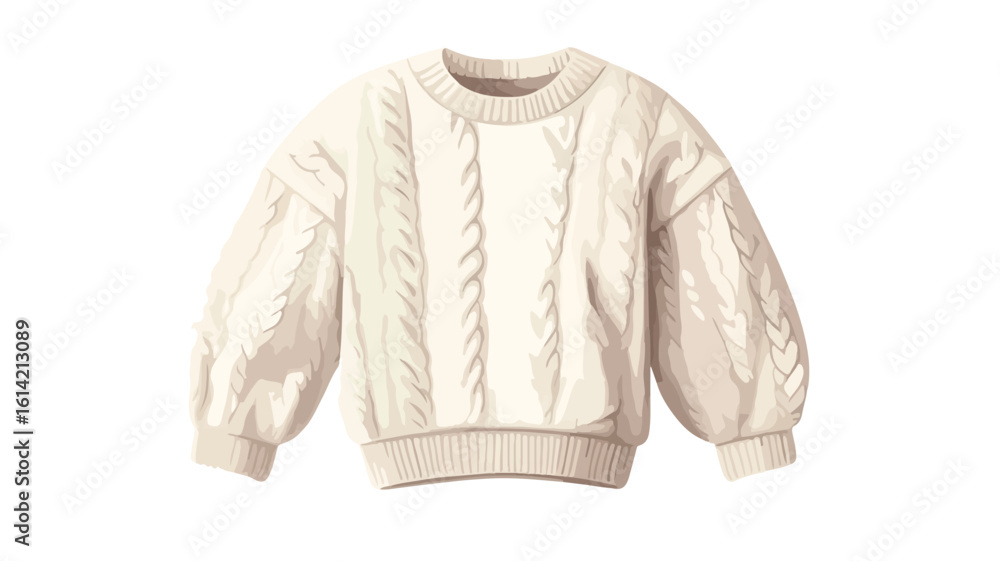 Obraz premium White Cute Sweater on White Background
